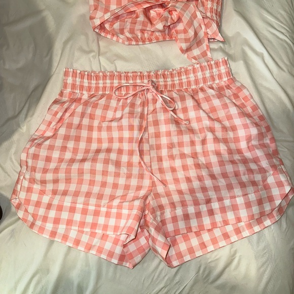 SALE- Two Piece Plaid Short Set - Picture 2 of 7